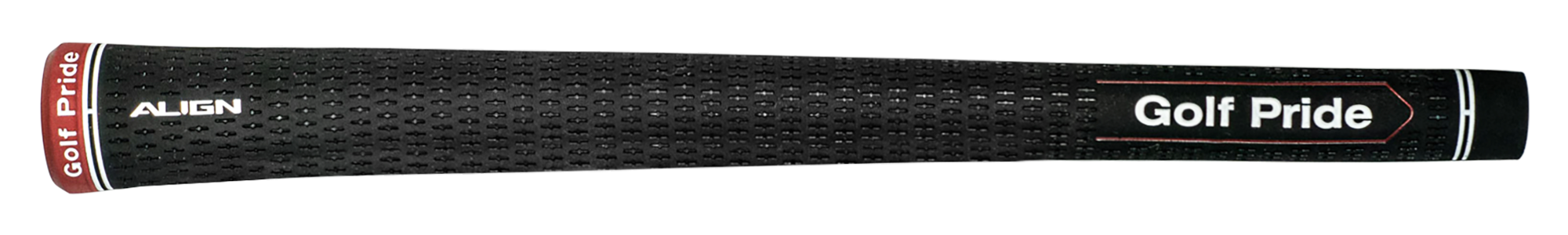 Golf Pride Tour Velvet ALIGN Golf Grip - Black/Red - Non-Slip Rubber Handle for Improved Swing Control - Perfect for Drivers, Irons, and Putters