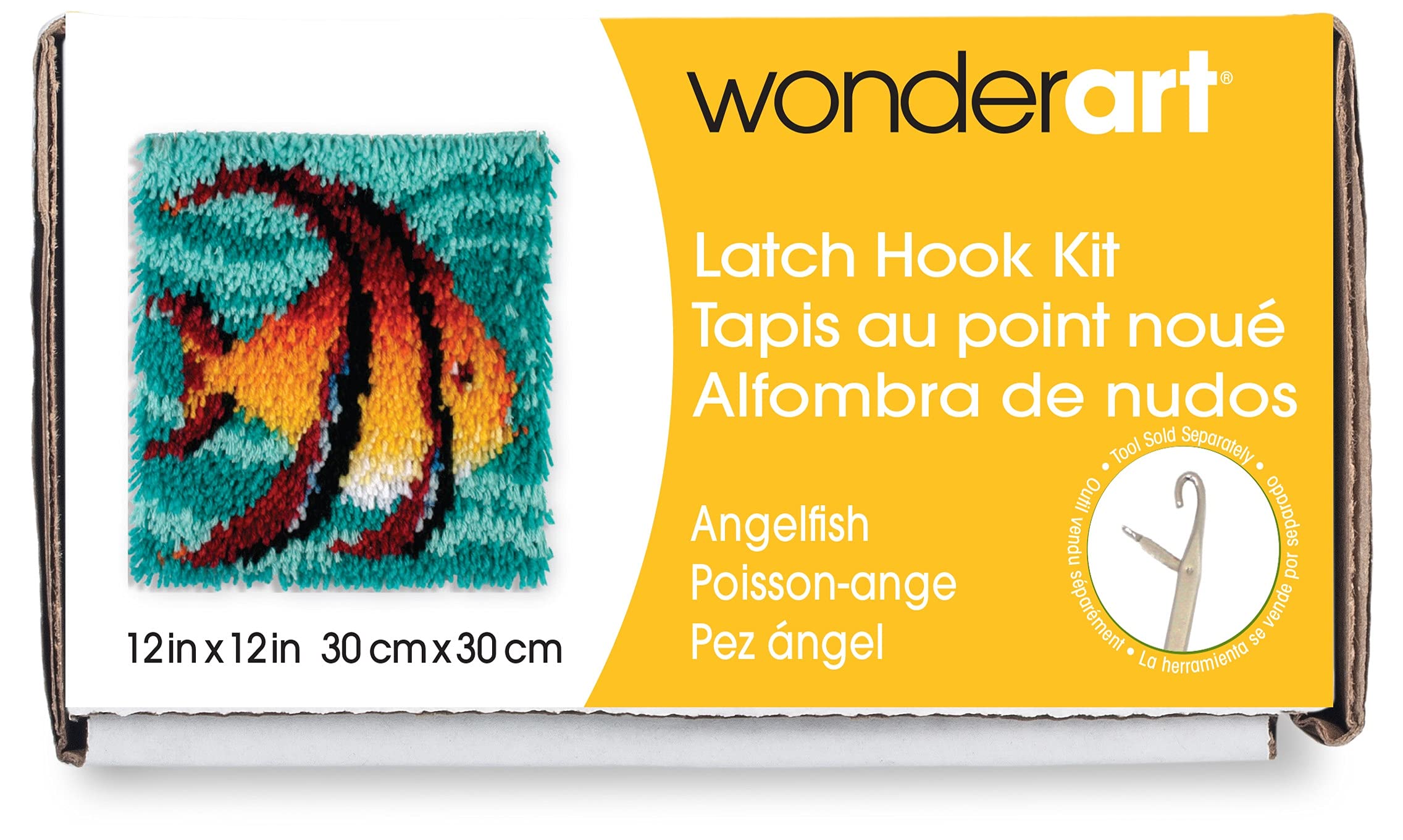 Wonderart Angel Fish Latch Hook Kit - 12
