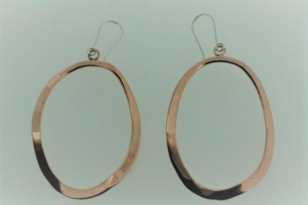 Stylish Copper Twisted Oval Hoop Earrings for Women - Trendy Boho Jewelry for Everyday Wear & Special Occasions