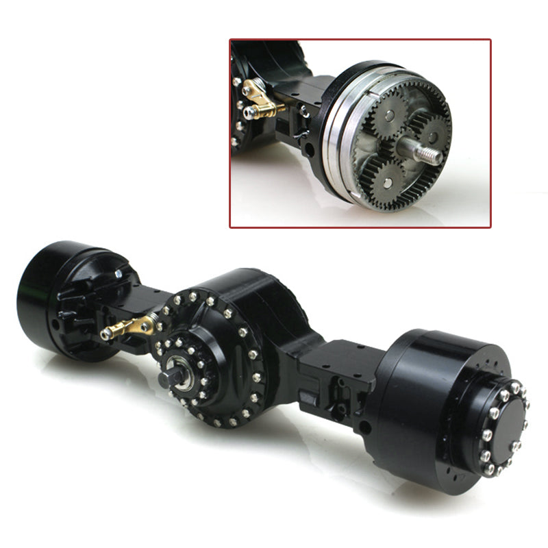 High-Performance Metal CNC Side Reduction Axle Differential Lock for LESU 1/15 Hydraulic Loader RC Truck & DIY Car Models - Off-Road, Crawling & Heavy-Duty Use