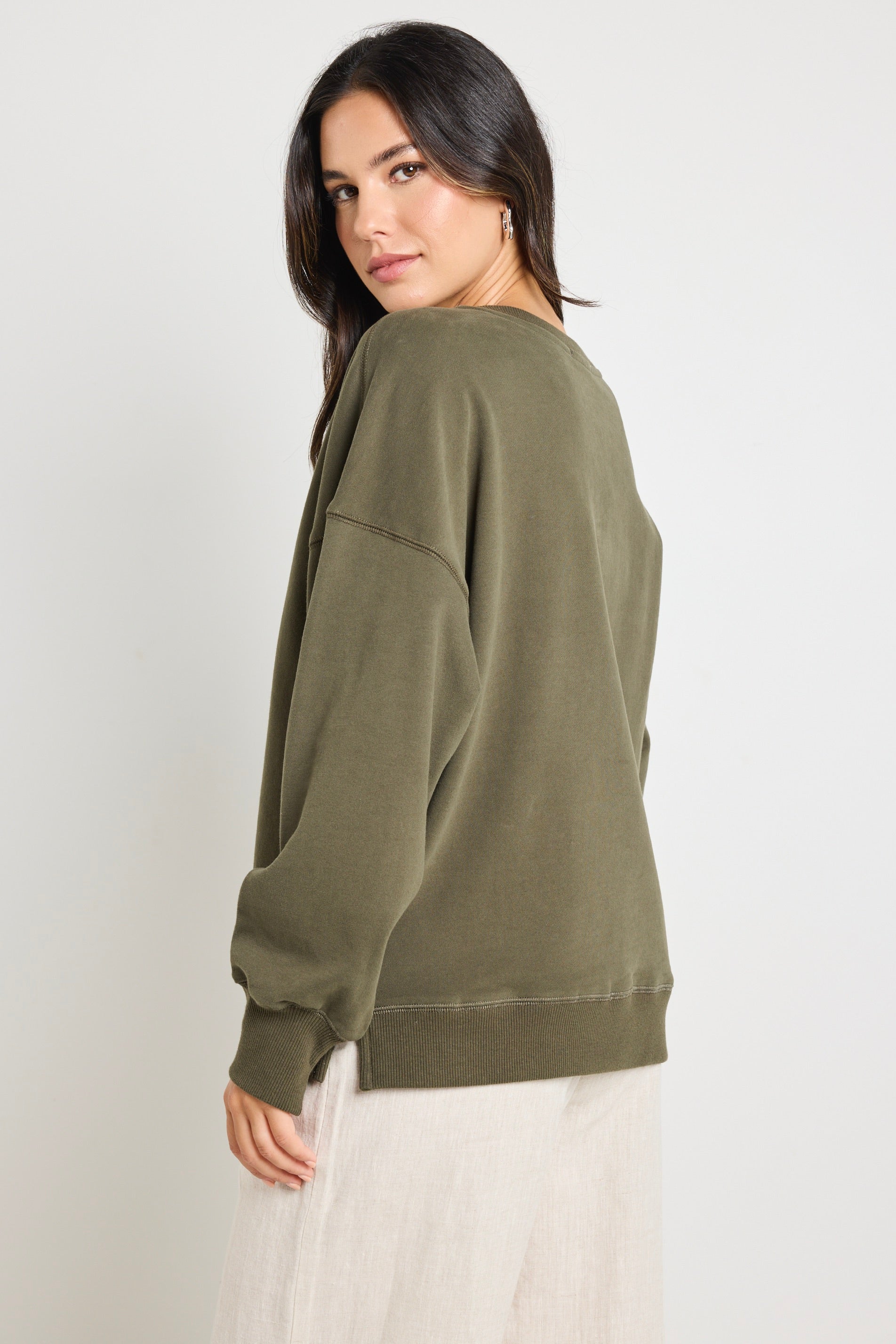 RE:UNION Label Daylight Khaki Sweatshirt for Men & Women - Comfortable Casual Pullover for Streetwear, Lounge & Everyday Wear