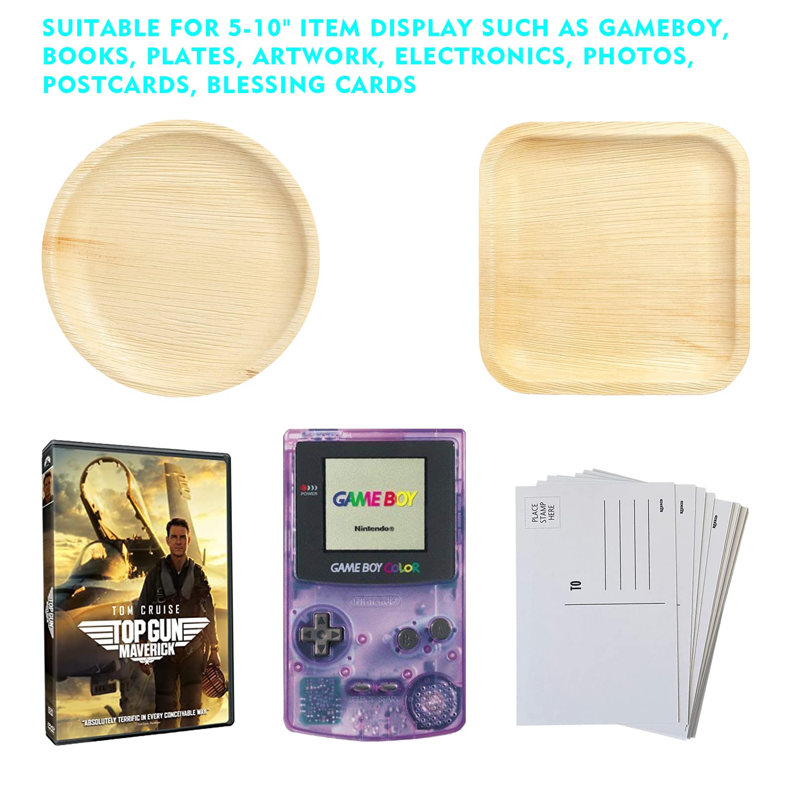 10 Pack Adjustable Acrylic Display Easel Stands - Multi-Purpose Holder for Books, Albums, CDs, Video Games, Comics, Sports Cards, Plates & Photos - Perfect for Home Decor, Retail Displays & Gift Showcases