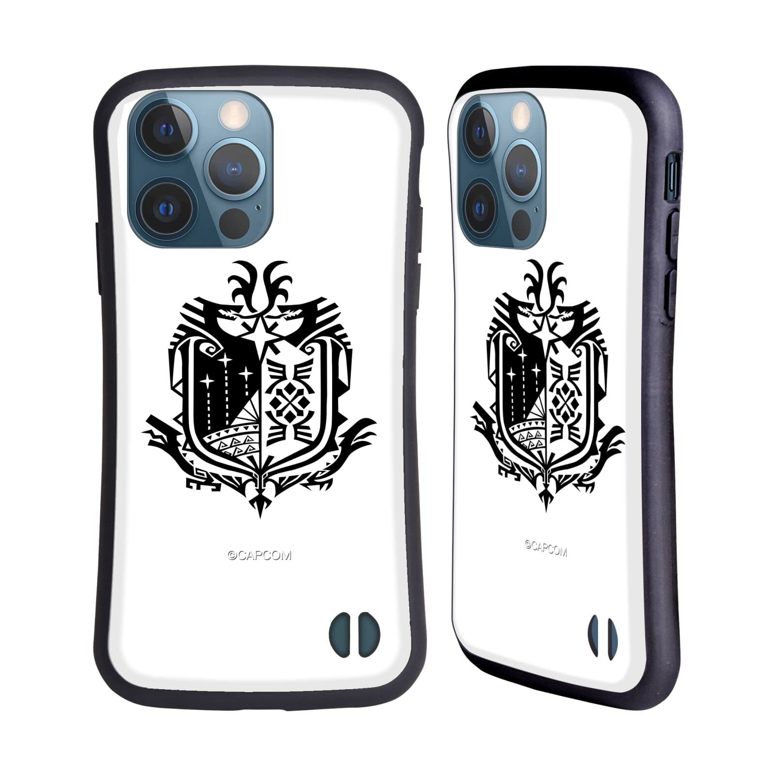 Officially Licensed Monster Hunter World iPhone 13 Pro Case - Hybrid Protective Cover with Emblem Logos | Durable Phone Case for Gaming Fans & Everyday Use