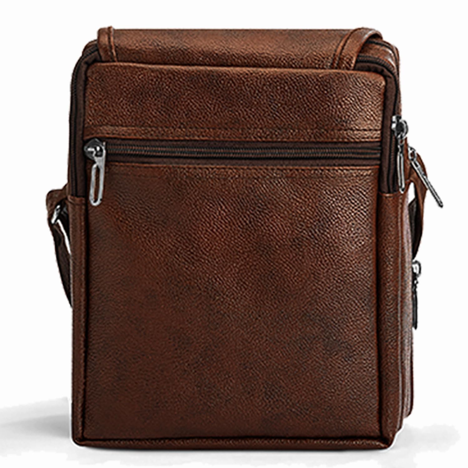 Premium Men's Crossbody Sling Bag - Waterproof Lightweight Leather Shoulder Bag with Adjustable Strap & Hidden Pocket | Perfect for Travel, Work Commute, Cycling & Outdoor Activities | Made in India