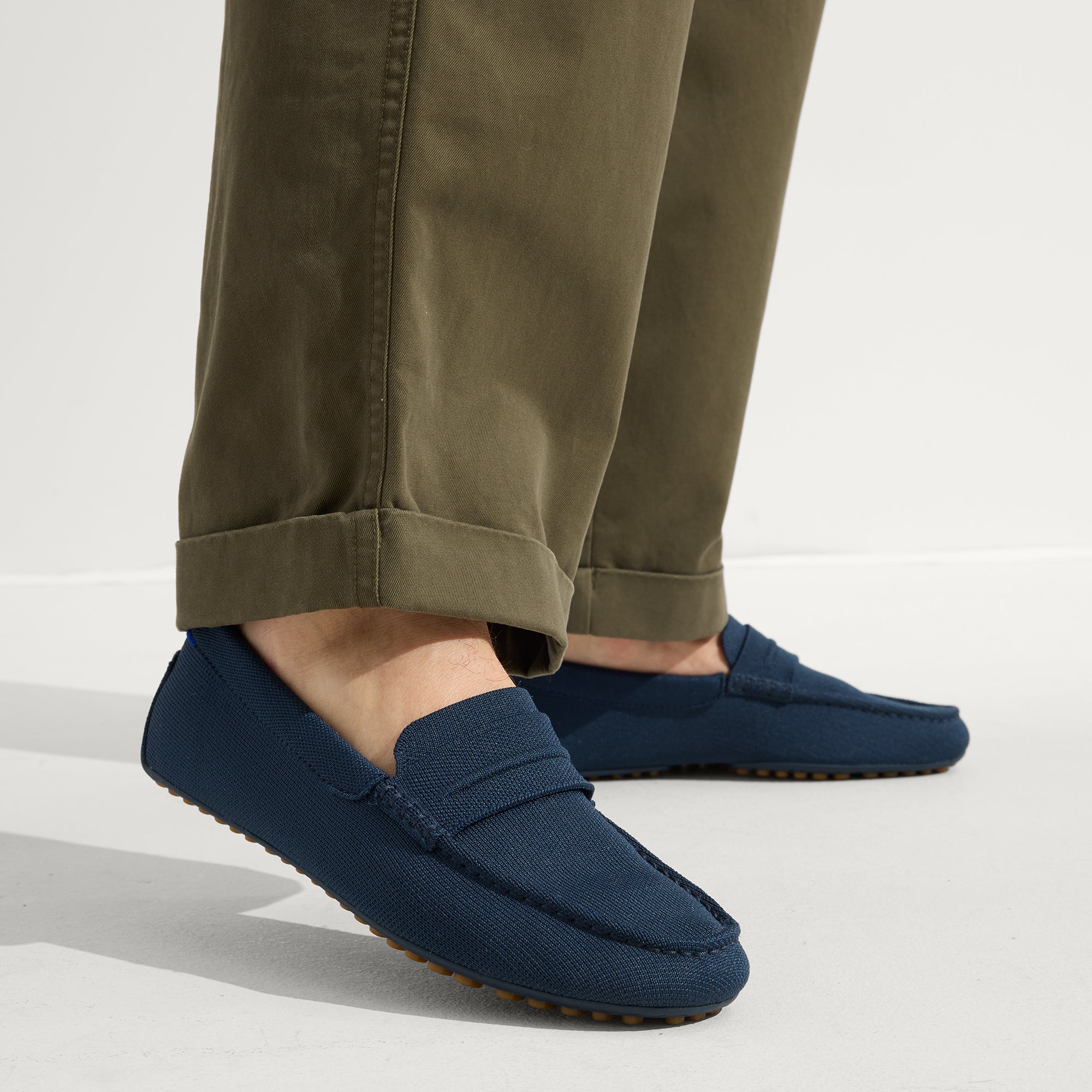 Premium Men's Driving Loafers in Navy Blue - Comfortable Slip-On Shoes for Casual Wear, Travel & Driving