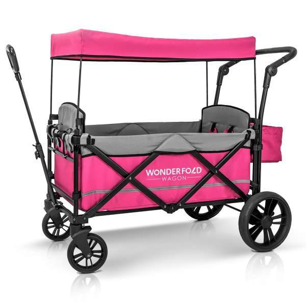 Wonderfold Wagon X2 - Premium 2-in-1 Push/Pull Double Stroller Wagon for Kids with Canopy & Storage | Perfect for Beach Outings, Park Adventures & Family Travel