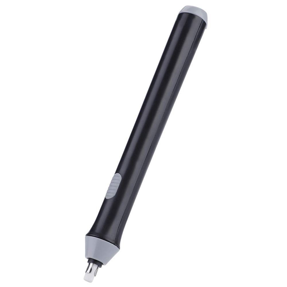 Electric Eraser for Drawing - Battery Operated Automatic Pencil Eraser with 22 Refills (Black) | Perfect for Sketching, Art Projects & Office Use