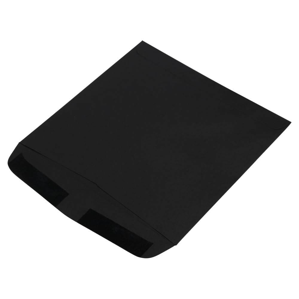 JAM PAPER 9.5 x 9.5 Inch Square Invitation Envelopes - Premium Black Linen Texture - Bulk Pack of 250 - Perfect for Wedding Invitations, Greeting Cards, and Business Correspondence
