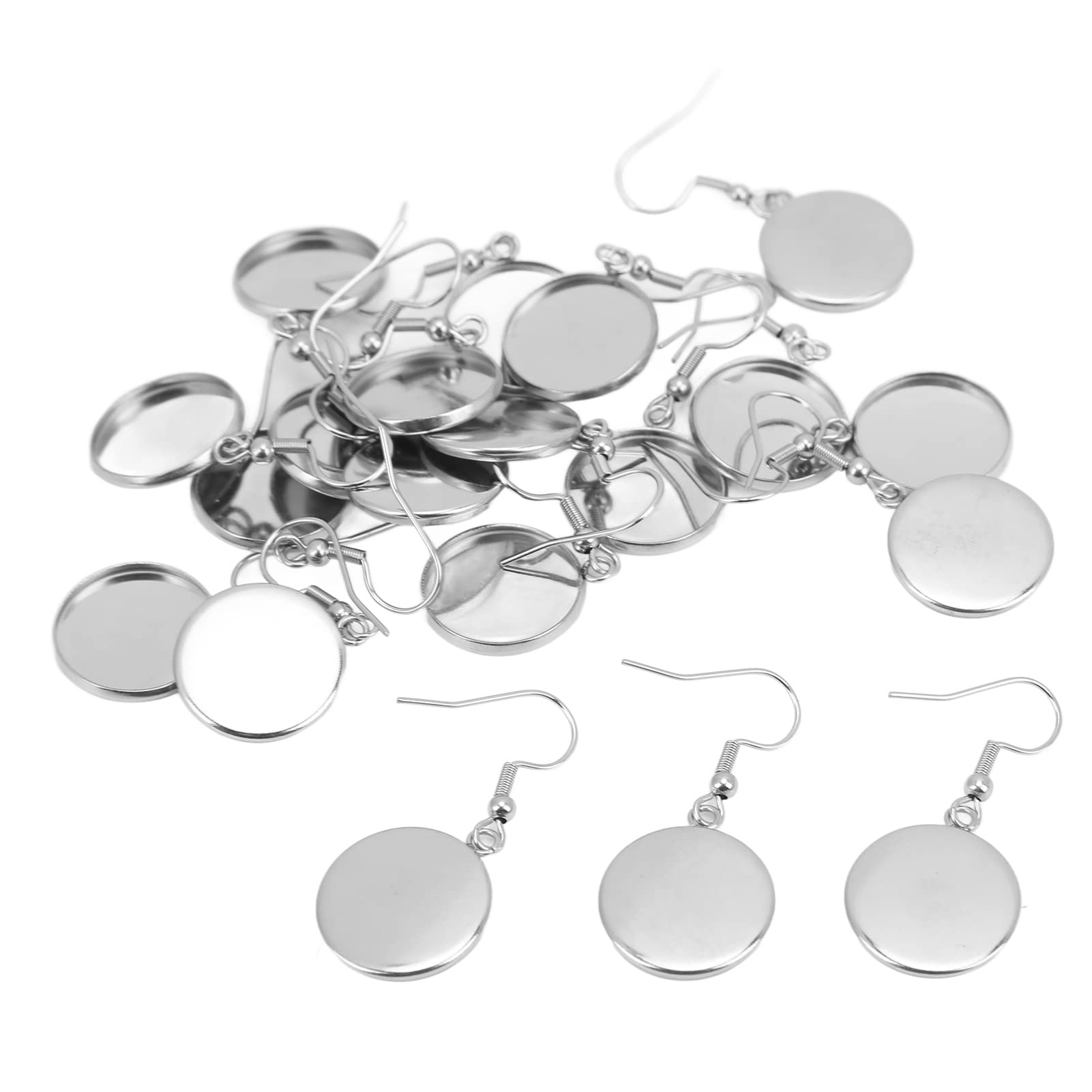 Zerodis Earring Blank Bezels - Jewelry Making Supplies with Hooks & Wire Trays for DIY Earrings - Perfect for Crafting, Artware, and Handmade Jewelry Designs