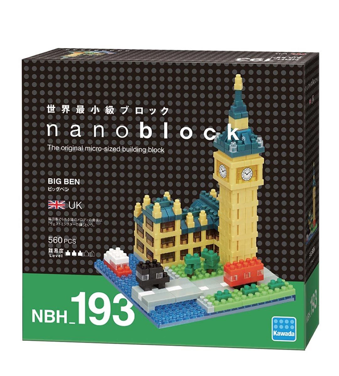 Nanoblock Big Ben Building Kit NBH 193 - Miniature Architecture Model for Adults & Kids - Perfect for Home Decor, Office Display & STEM Education