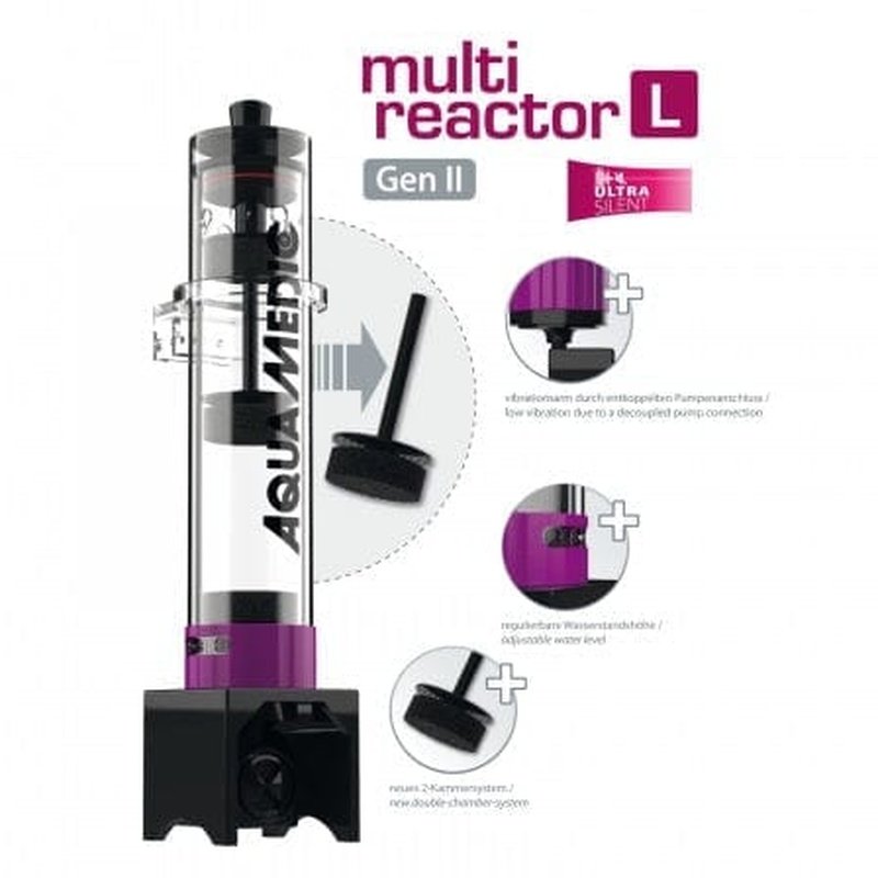Aqua Medic Multi Reactor Gen 2 - Premium Aquarium Protein Skimmer for Saltwater & Reef Tanks - Efficient Water Filtration System for Marine Life & Coral Care