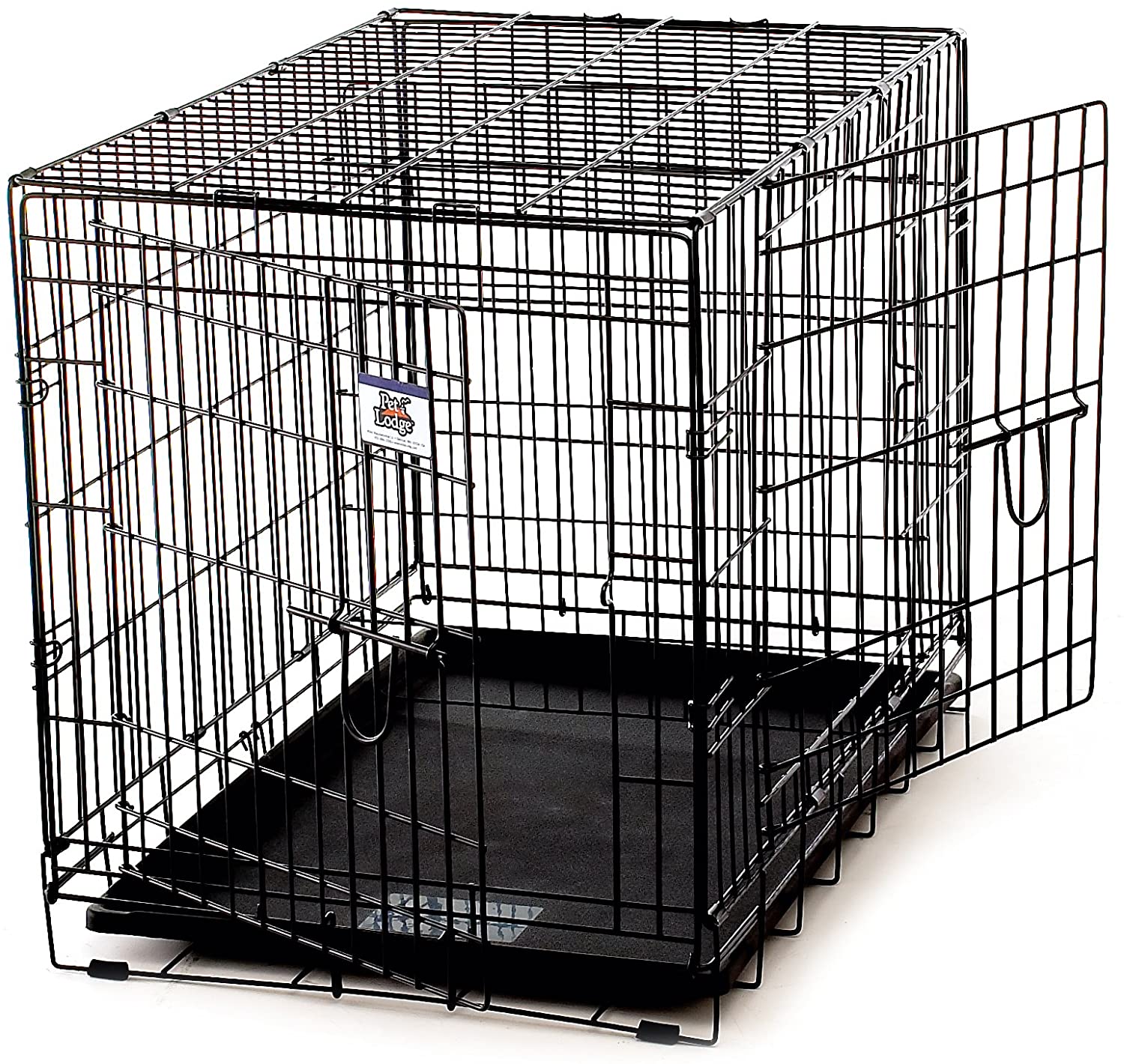 Heavy Duty Double Door Wire Dog Crate - Large & Medium Sizes for Indoor & Outdoor Use - Perfect for Training, Travel & Home Security