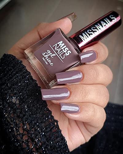 Miss Nails Gel Shine Brown Forever GS22 - Long Lasting Brown Gel Nail Polish for Professional Salon & Home Manicures | Perfect for Wedding, Party & Everyday Wear