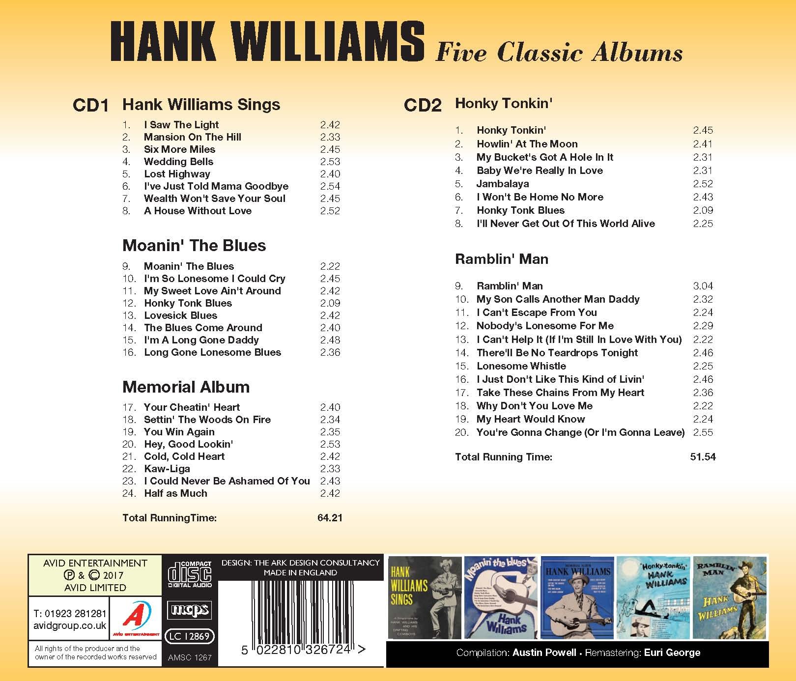 Moanin' The Blues / Honky Tonkin' / Ramblin' Man - Classic Country Music Hits for Road Trips, Bars & Relaxing Evenings