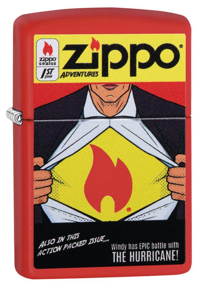 Zippo Windproof Lighter with Comic Design - Vintage Collectible for Outdoor Camping, Hiking & Everyday Use