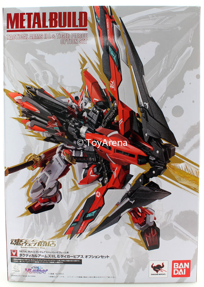 Bandai Metal Build Gundam Seed Astray Tactical Arms IIL & Tiger Pierce Option Set Action Figure - Premium Collectible Model Kit for Anime Fans & Gundam Enthusiasts - Perfect for Display, Photography, and Action Figure Battles