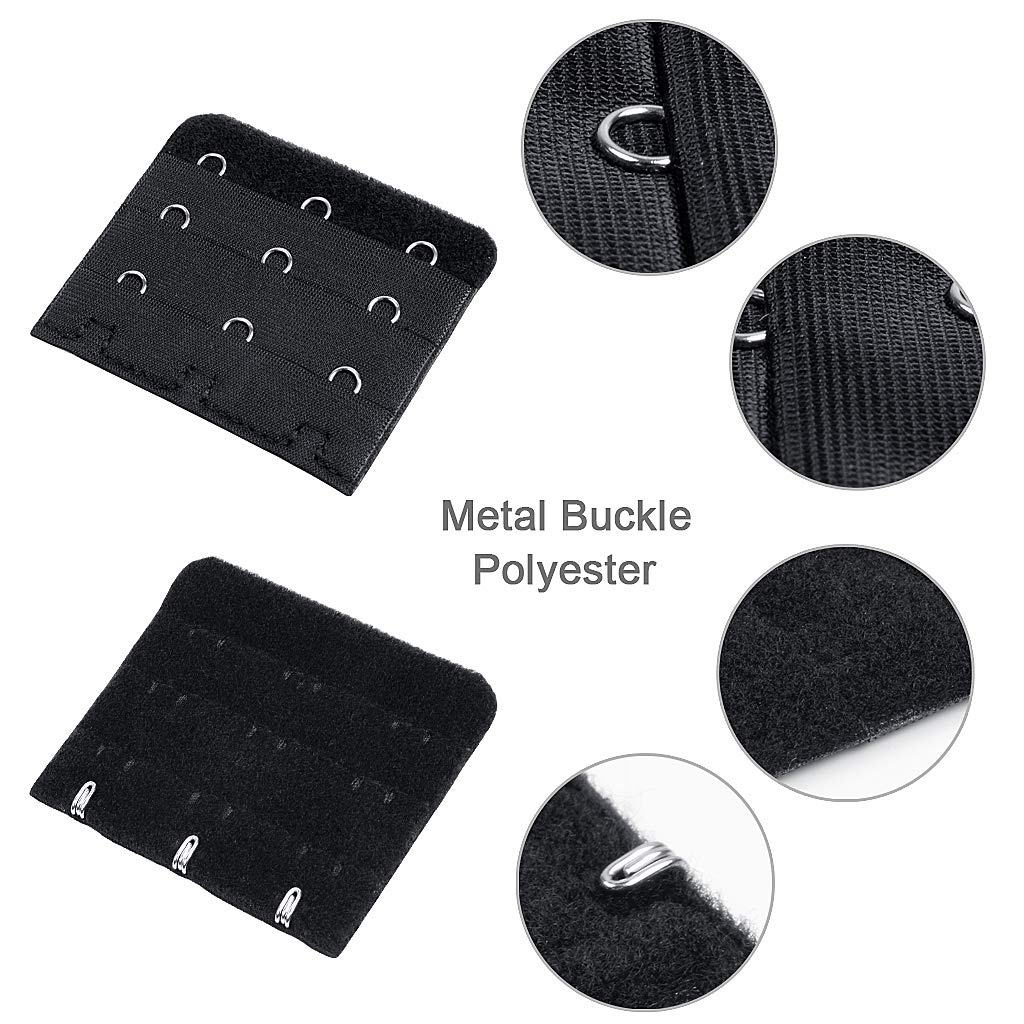 9Pcs Bra Extender Set - 3 Hooks & 2 Hooks Soft Comfortable Women's Bra Extensions in Black, White & Beige | Perfect for Maternity, Weight Fluctuations & Everyday Comfort