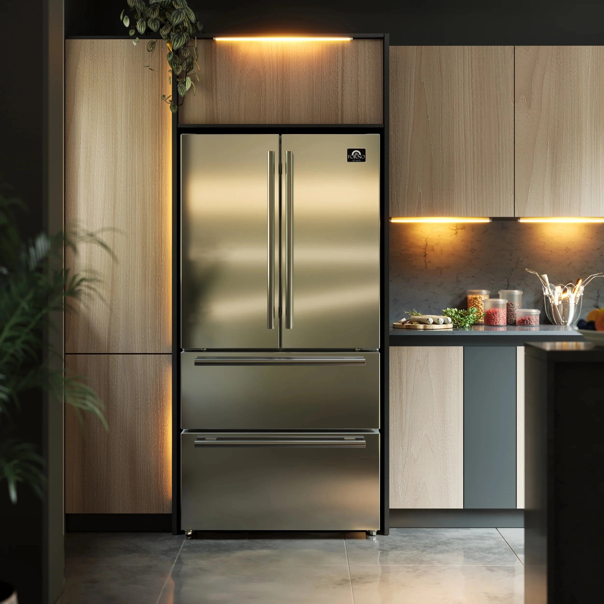 **Forno 36-Inch Dual Fuel Range, Dishwasher & 36-Inch Refrigerator Package (FBDL00402CAUS) – Premium Kitchen Appliances for Modern Homes**    *Use Cases: Perfect for home chefs, kitchen remodels, and luxury appliance upgrades.*