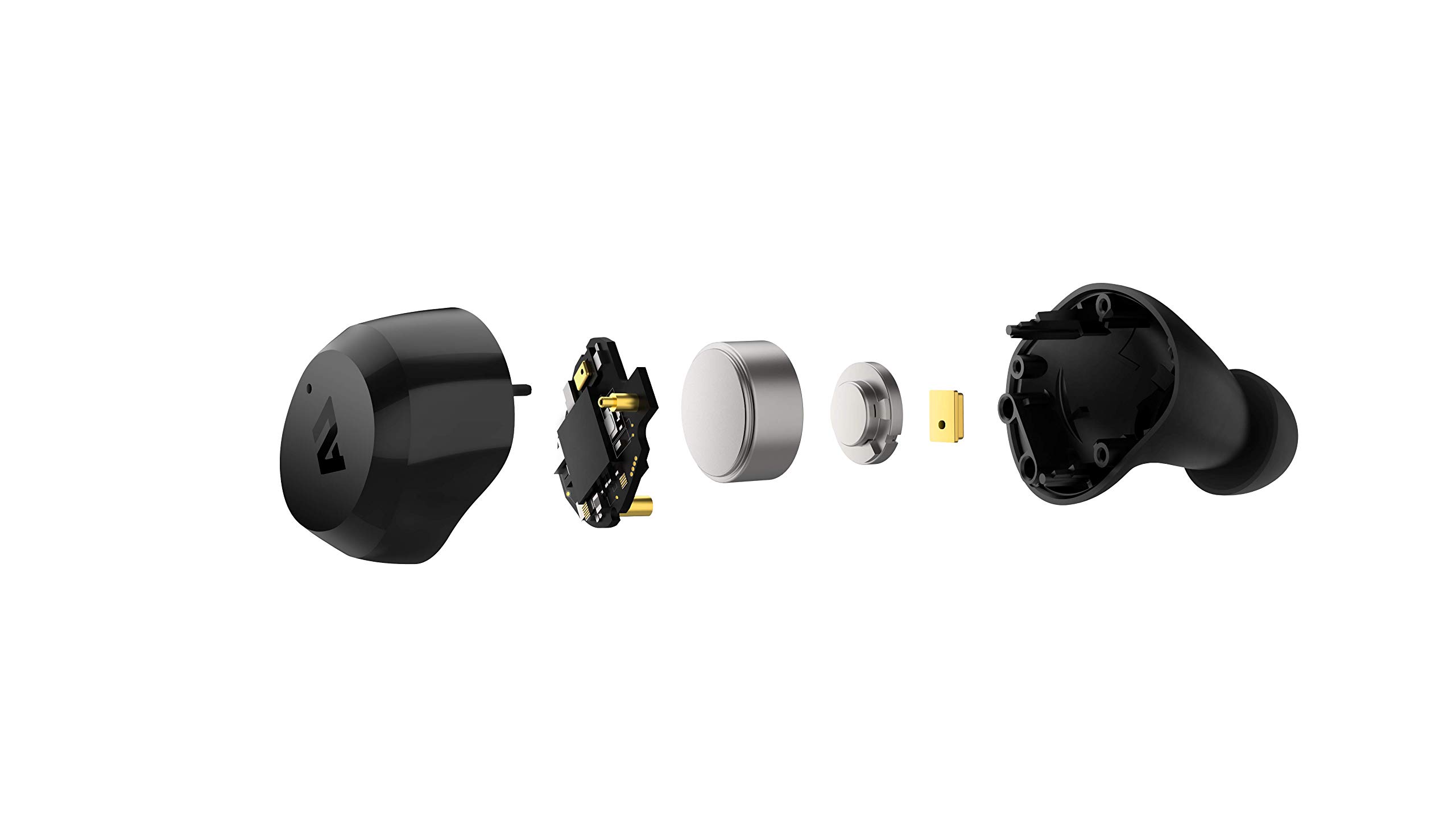 ausounds AU-Stream Hybrid Bluetooth True Wireless Earbuds with Active Noise Cancellation, Touch Controls & Wireless Charging Case - Premium Dynamic Drivers for Crystal Clear Audio (Black) | Perfect for Commuting, Workouts & Travel
