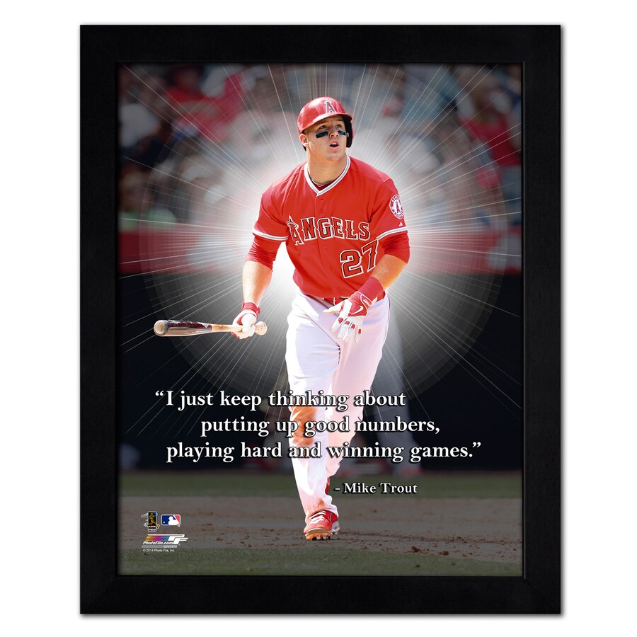 Mike Trout Los Angeles Angels 18x22 ProQuote Photo - Premium Baseball Wall Art for Home, Office & Man Cave Decor