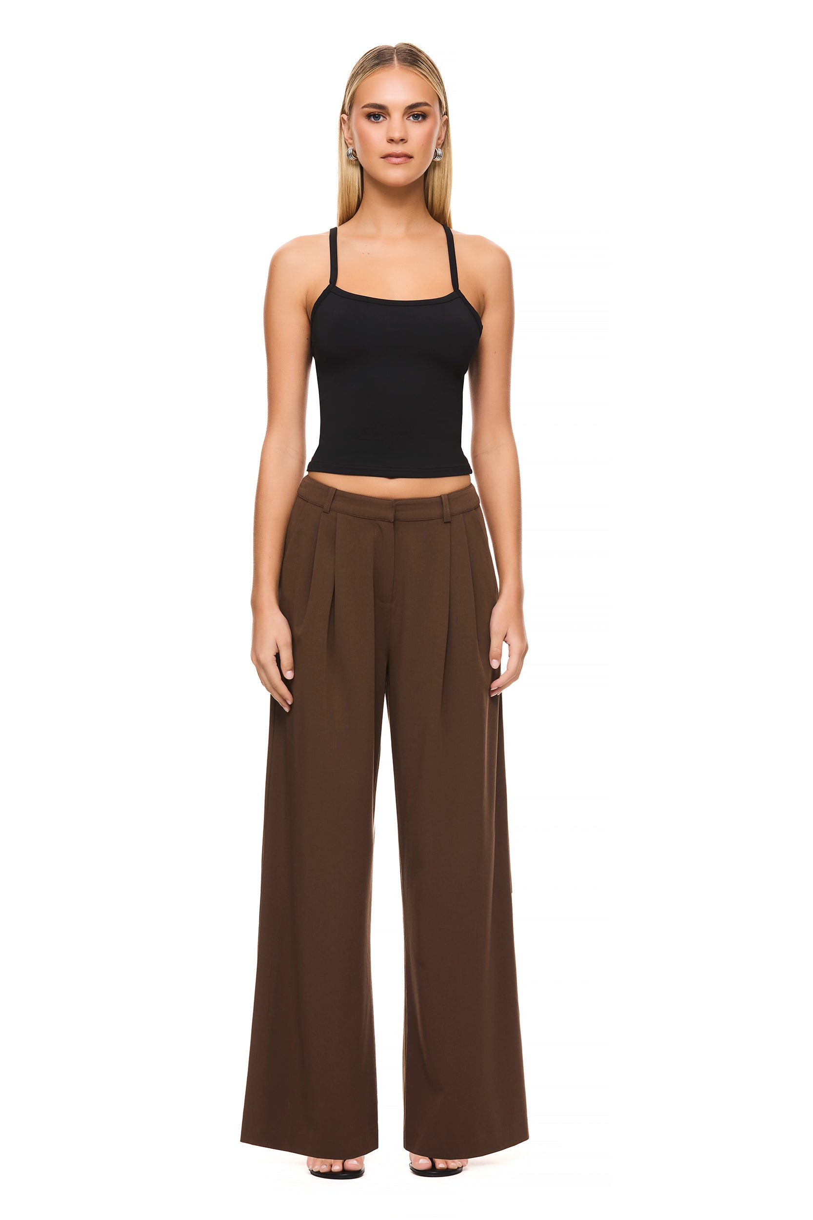 The Isla Brown Pant - Stylish and Comfortable Women's Casual Pants for Everyday Wear | Perfect for Office, Travel, and Relaxing at Home