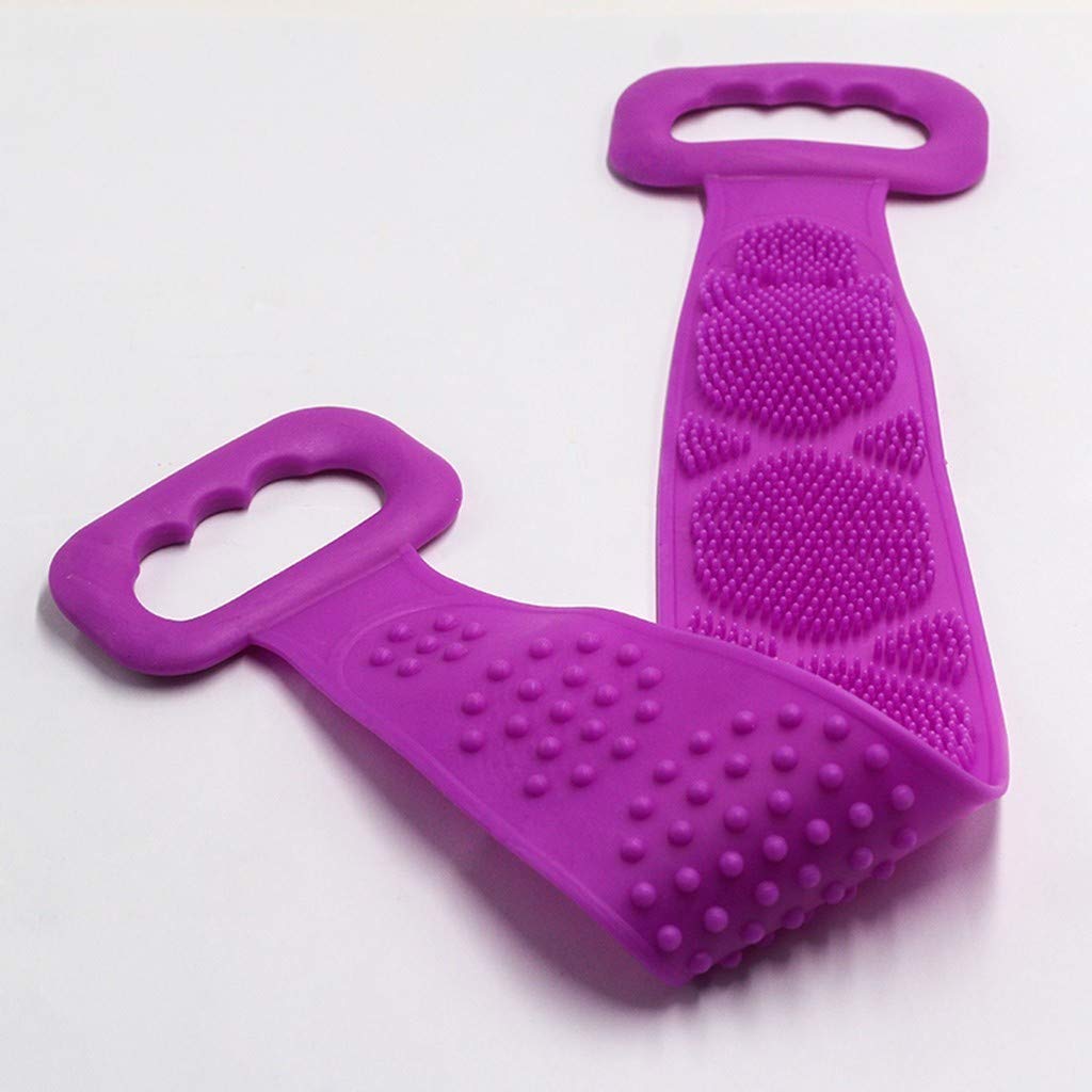 Exfoliating Silicone Body Brush for Shower & Bath - Back Scrubber, Massager & Wash Towel - Perfect for Deep Cleansing, Dead Skin Removal & Relaxation