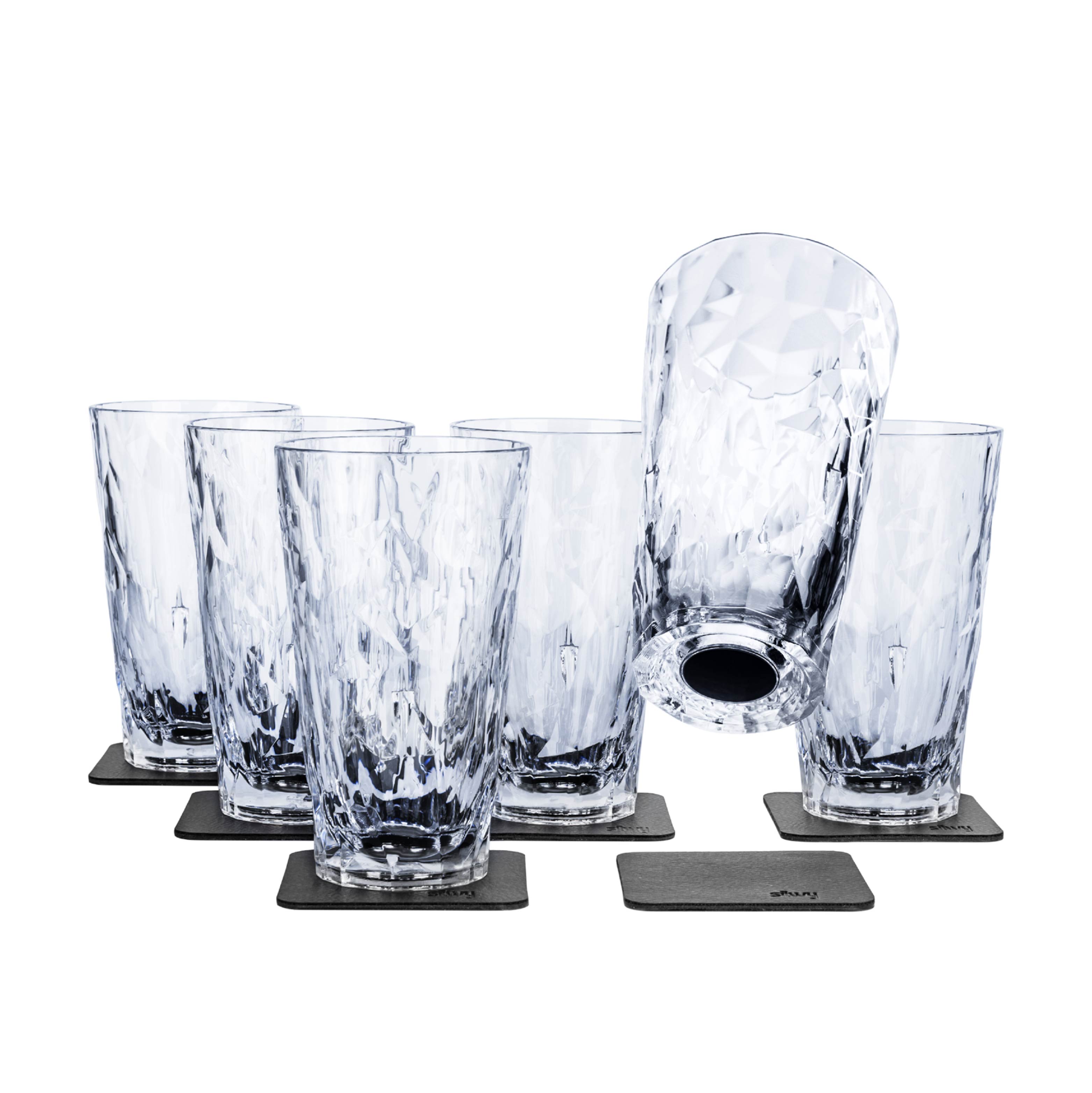Premium Magnetic Plastic Long Drink Glasses - Shatterproof & Durable for Pool Parties, BBQs, and Outdoor Gatherings