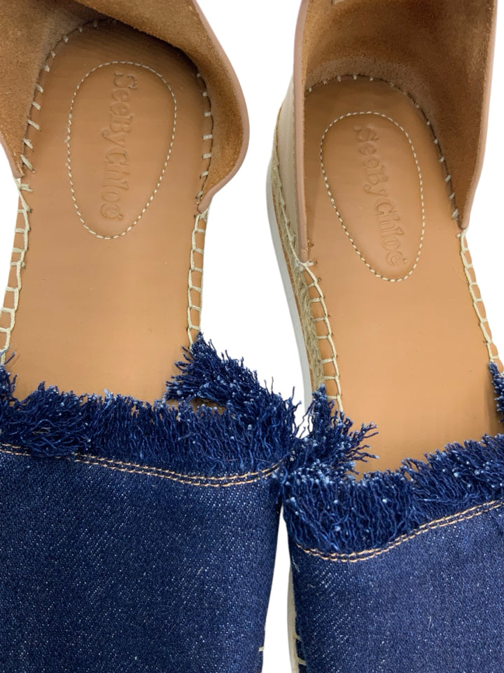 See By Chloe Glyn Flat Espadrille Sandals for Women | Size 39 (US 8.5) | Comfortable Summer Casual Shoes for Beach, Vacation & Everyday Wear