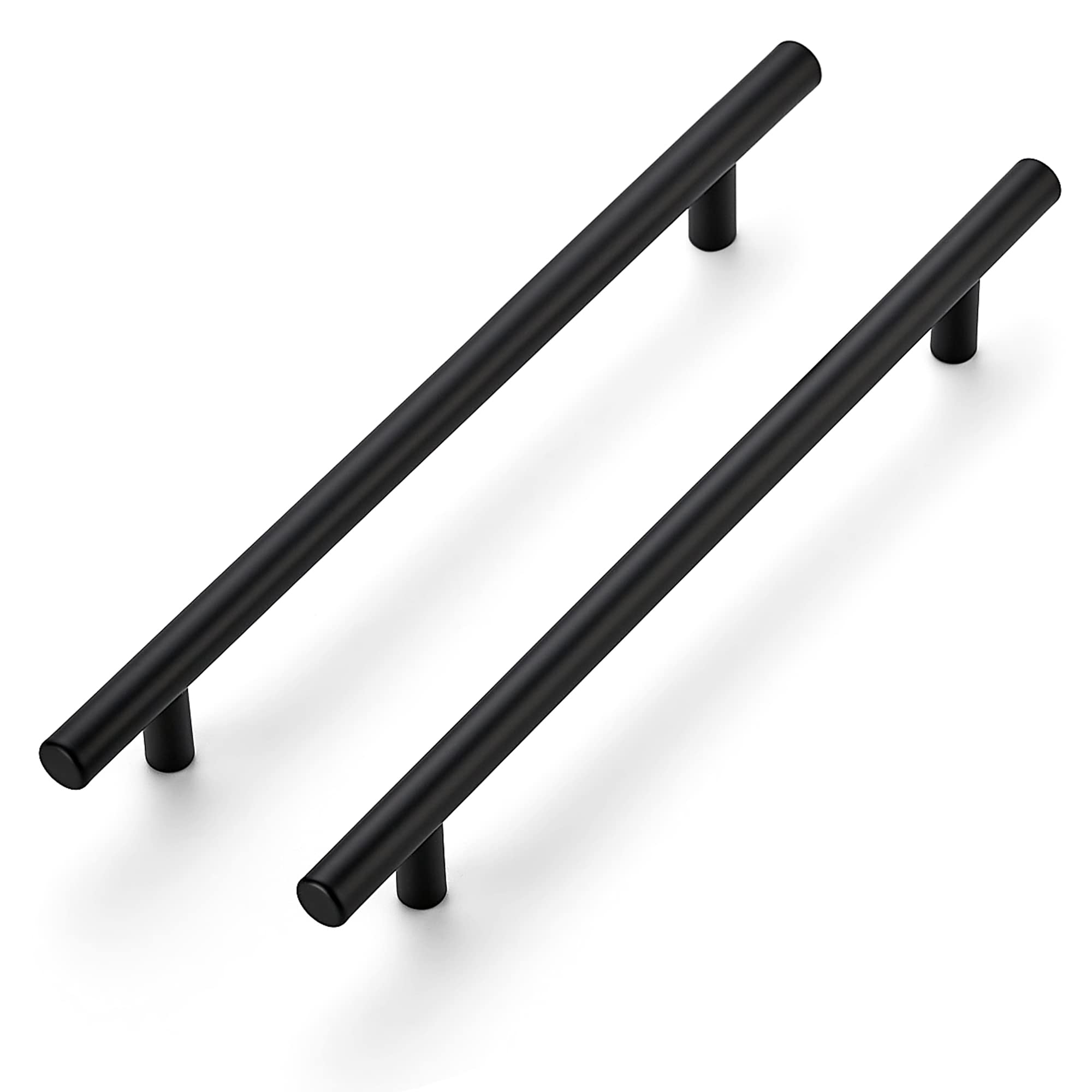 10 Pack Matte Black Cabinet Handles - 7.5