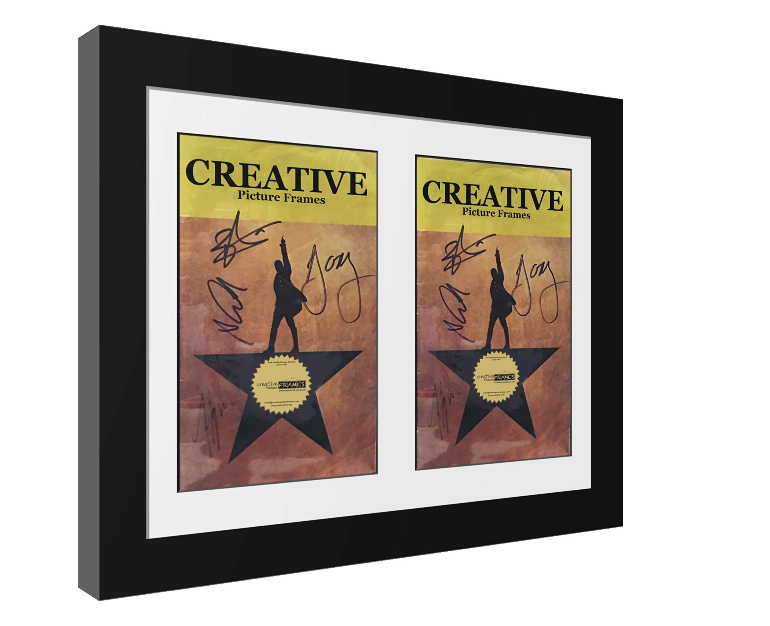 11x14 Black Double Theatre Bill Picture Frame with White Mat - Wall Hanging & Tabletop Display - Perfect for Movie Posters, Art Prints & Home Decor