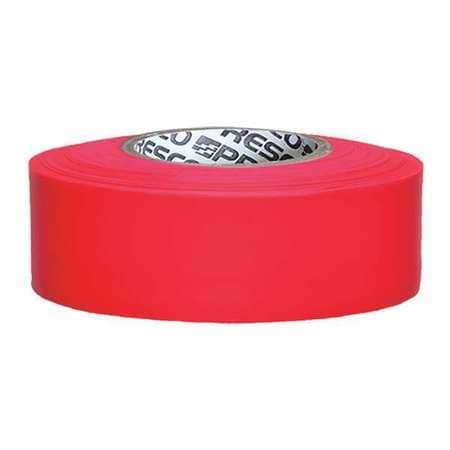 Bright Red Taffeta Flagging Tape - 150 ft Roll for Surveying, Marking & Construction - High Visibility Glow Tape for Outdoor Safety & Hazard Identification