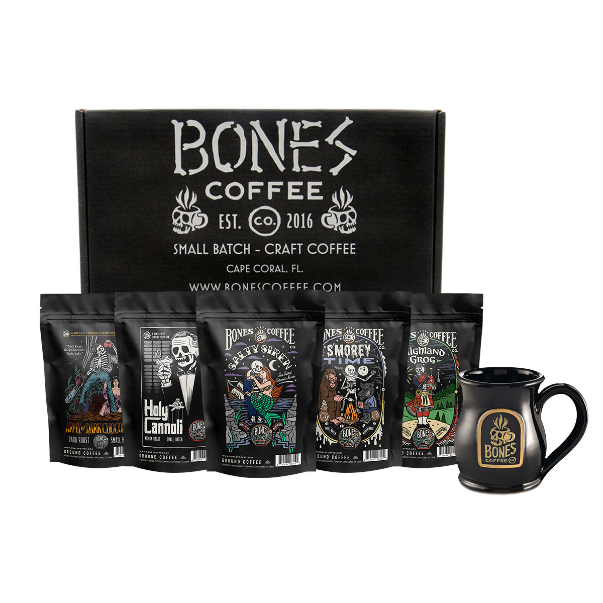 Bones Coffee Starter Kit - Premium Coffee Beans & Brewing Essentials for Home Baristas | Perfect for Morning Brews, Gifts & Coffee Lovers