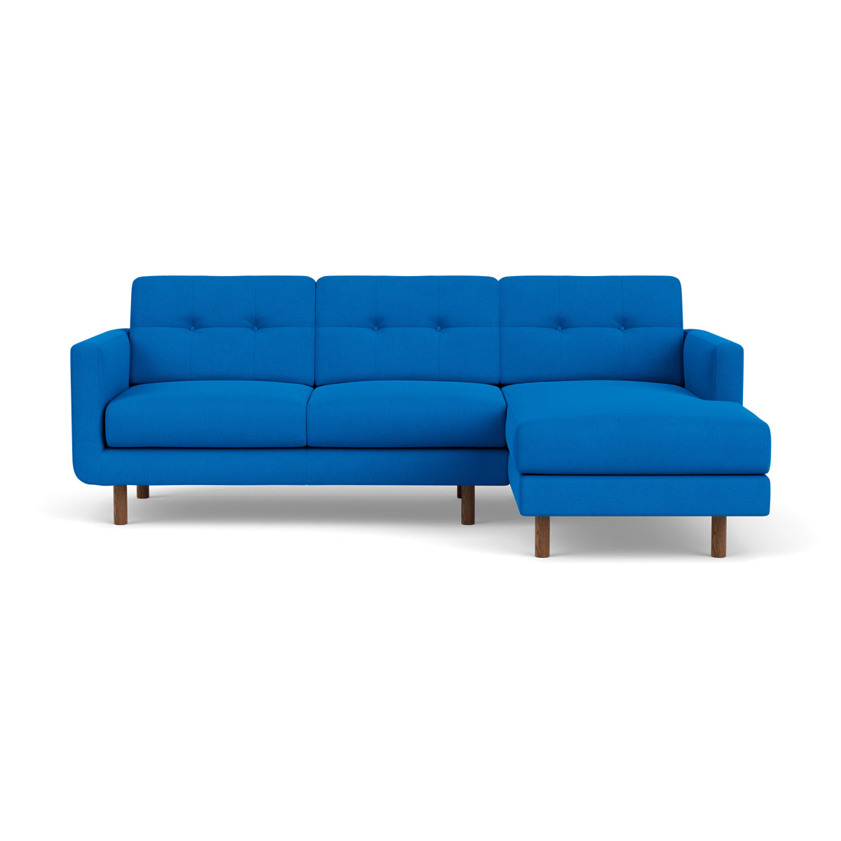 Conrad Fabric Right Chaise Sofa - Modern Sectional Couch for Living Room, Lounge & Home Theater - Comfortable Upholstered Furniture with Chaise Lounge