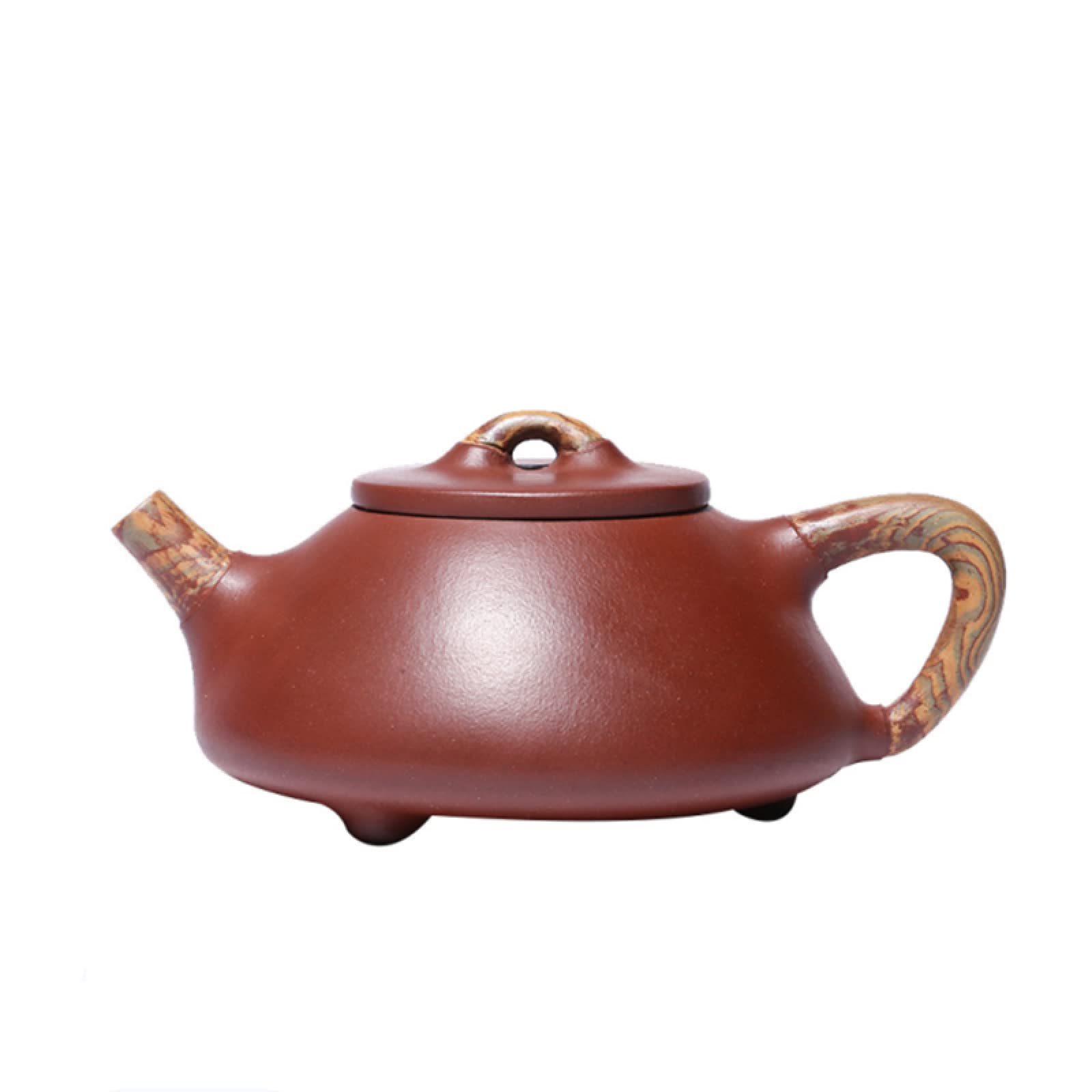 Premium 270ml Yixing Purple Sand Cast Iron Teapot - Authentic Vermilion Mud Clay Teapot for Chinese Tea Ceremony, Home Brewing & Gift Giving
