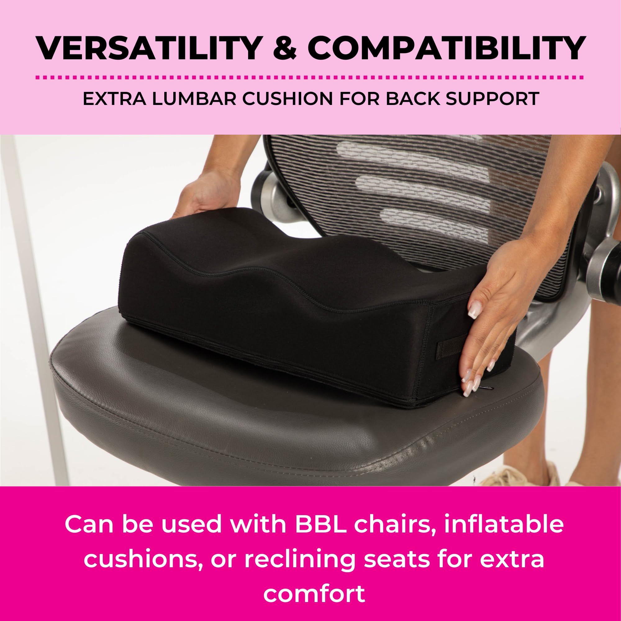Post-Surgery BBL Pillow - Comfortable Butt Cushion for Long Sitting with Female Urinal & Drawstring Bags | Brazilian Butt Lift Recovery Seat Cushion for Women | Perfect for Post-Op Care, Travel, Office & Home Use