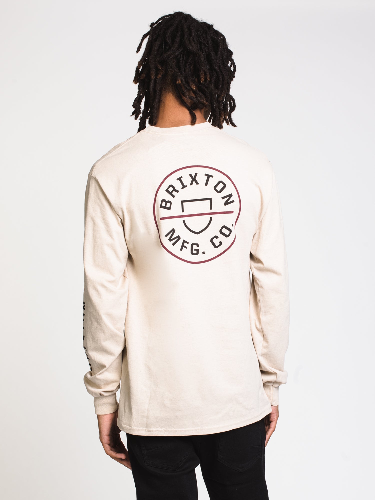 Brixton Crest Long Sleeve T-Shirt for Men - Soft Cotton Crewneck Tee - Casual & Streetwear Style - Perfect for Everyday Wear, Outdoors, and Urban Fashion