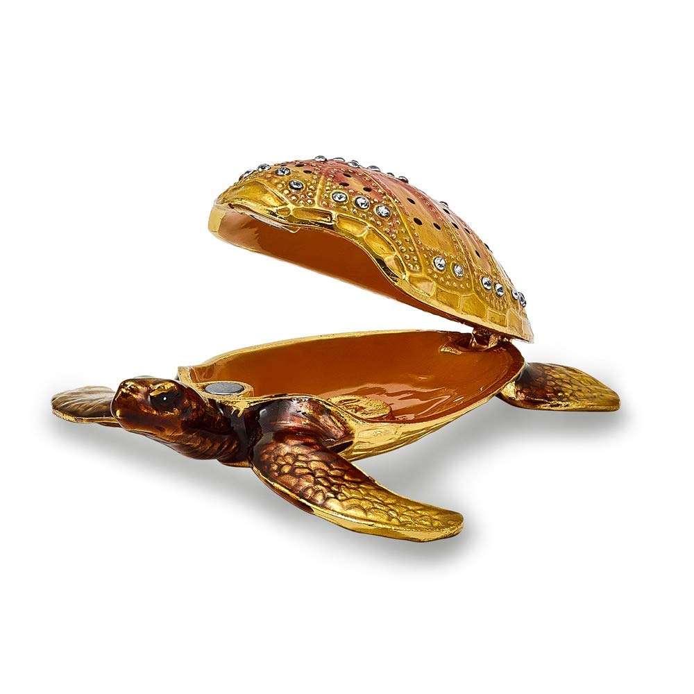 Sonia Jewels Palm Beach Loggerhead Sea Turtle Trinket Box 3