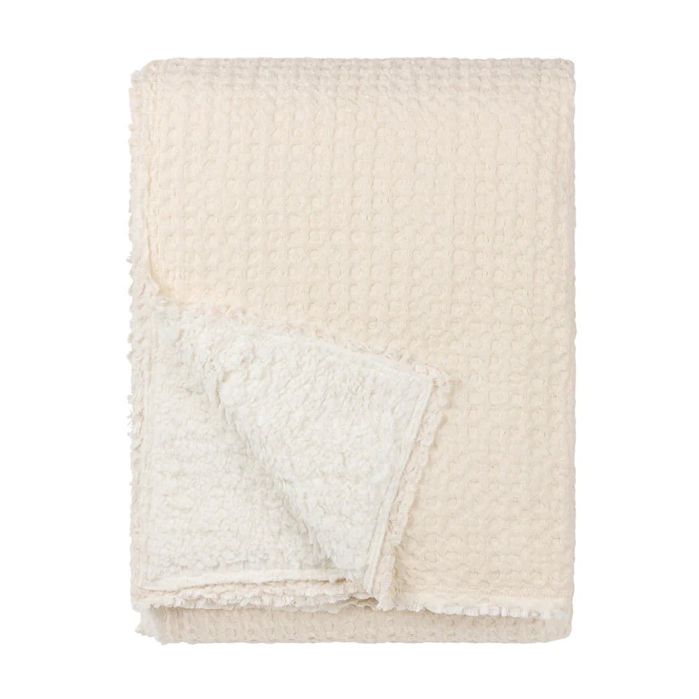 Cozy Sherpa Throw Blanket for Yard & Home - Soft Natural Warmth for Indoor & Outdoor Use - Perfect for Lounging, Camping, and Winter Comfort