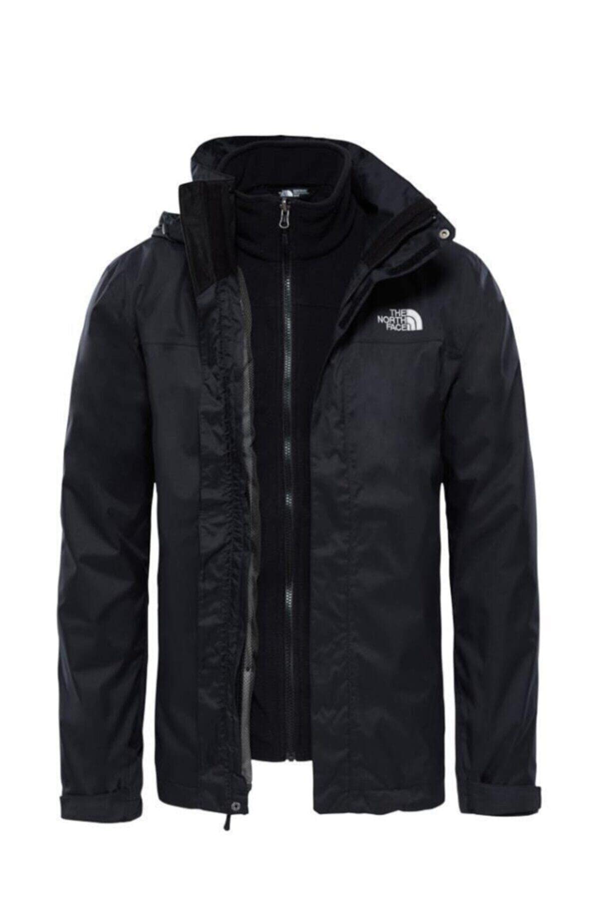 The North Face Evolve II Triclimate Jacket for Men - Waterproof, Windproof & Breathable - TNF Black - XXL - Perfect for Hiking, Camping & Outdoor Adventures