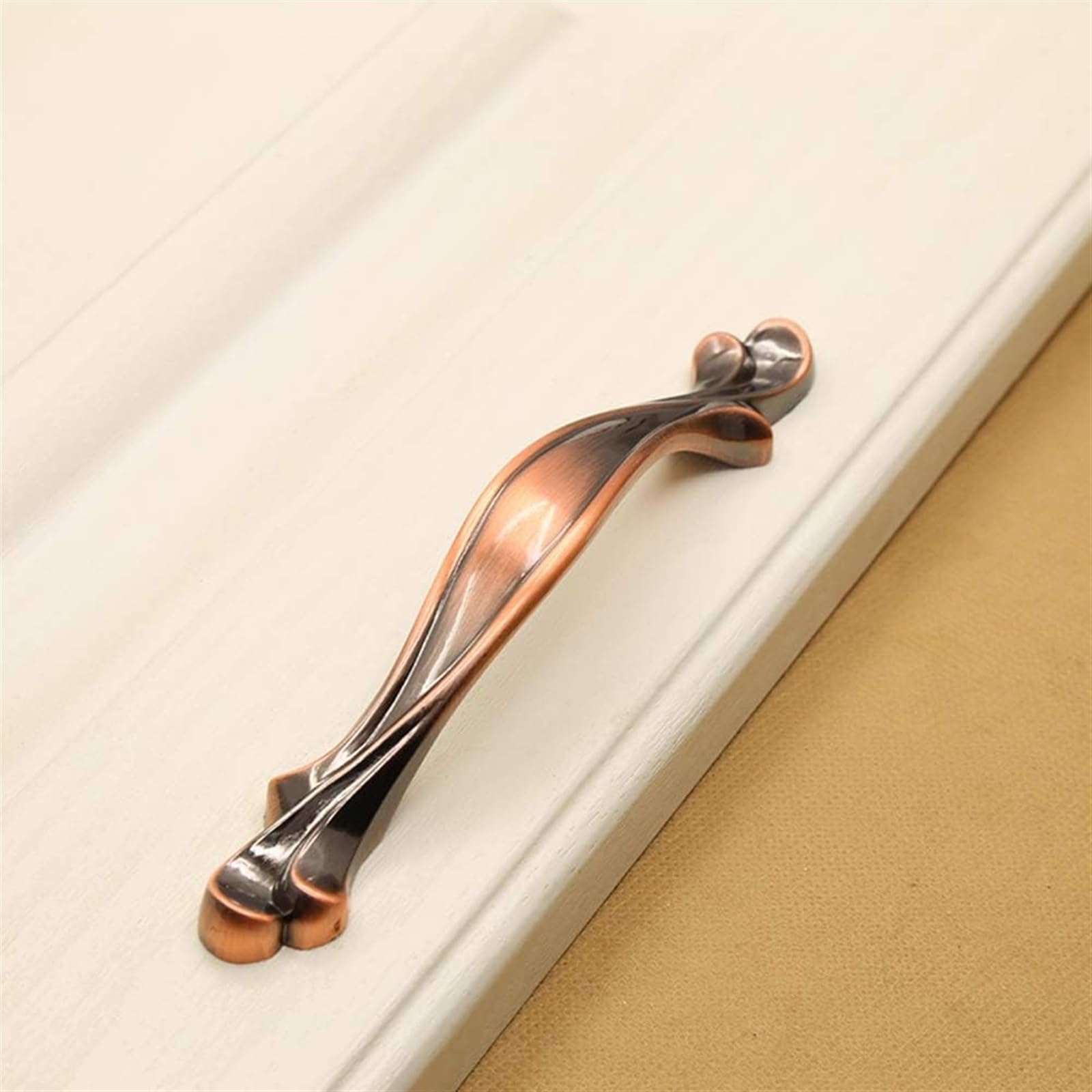 Vintage Cabinet Drawer Pull Handles - 6PCS Antique Kitchen Cupboard Knobs, Chic Furniture Door Handles (Red, 96mm) - Perfect for Kitchen Cabinets, Dressers, and DIY Furniture Upgrades