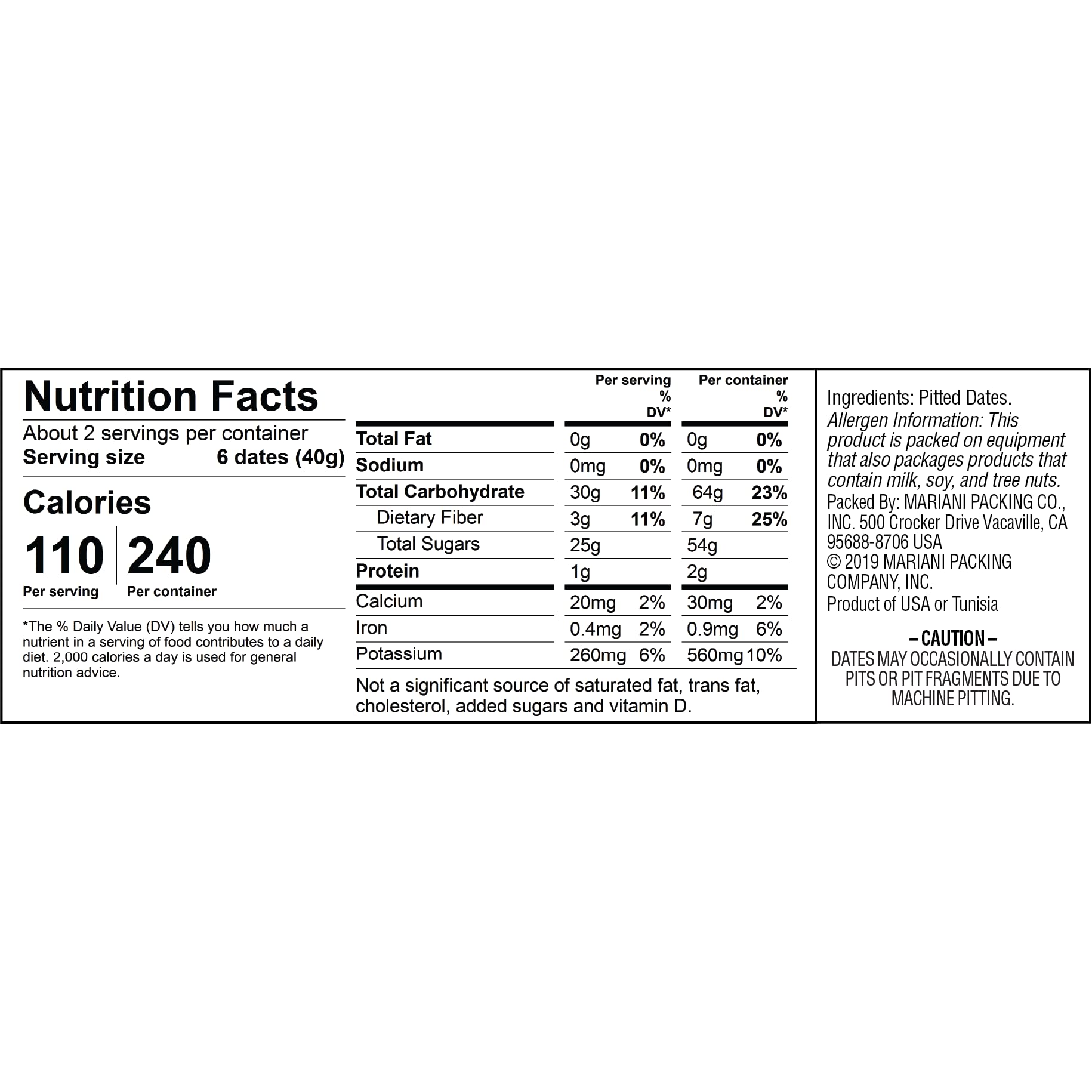 Mariani Pitted Dates - Healthy Vegan & Gluten-Free Snacks for Kids & Adults | Non-GMO, No Sugar Added | 3oz Pack of 4 | Perfect for Lunchboxes, Baking & On-the-Go Snacking