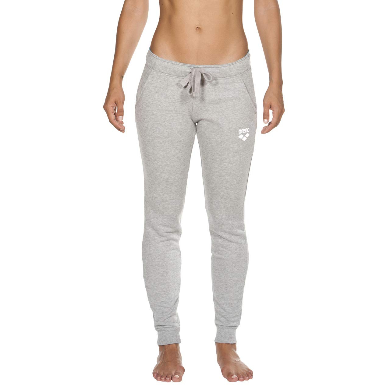 ARENA Women's Official USA Swimming National Team Jogger Sweatpants - Medium Grey Melange, Size S | Comfortable Athletic Pants for Swimming, Training & Lounge Wear