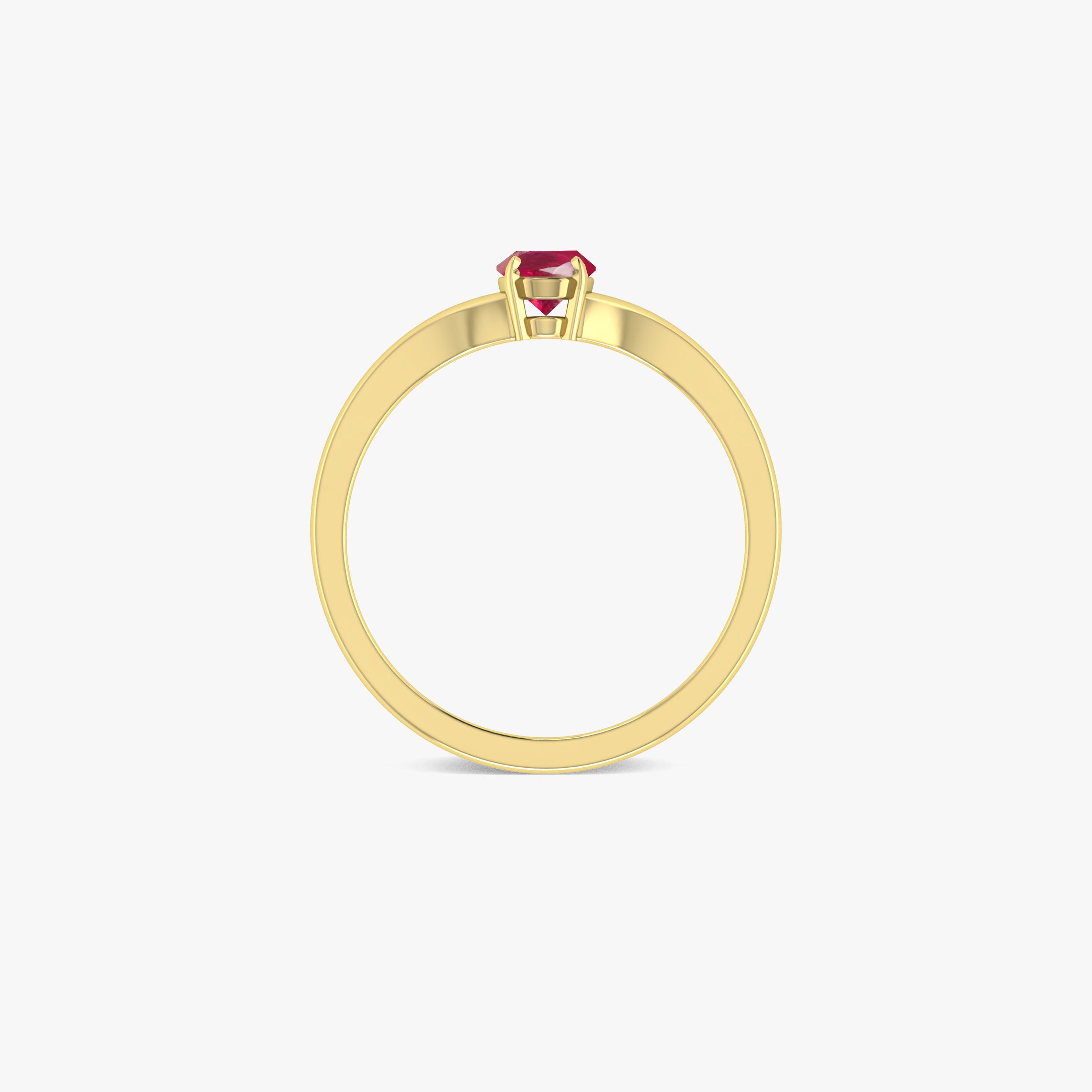 Natural Oval Faceted Red Ruby Ring for Women - Genuine Gemstone Jewelry Gift for Anniversary, Engagement & Special Occasions