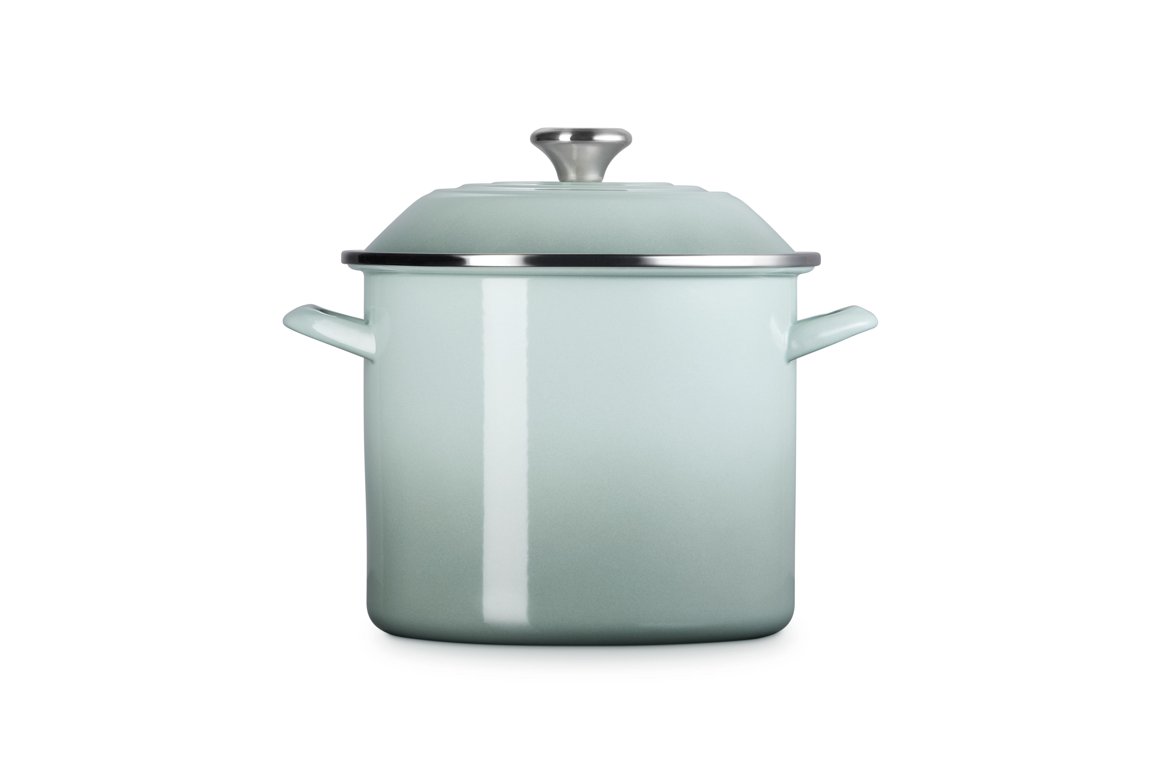 16 Qt Stainless Steel Stock Pot with Lid - Sea Salt Finish - Perfect for Soups, Stews, and Pasta Cooking