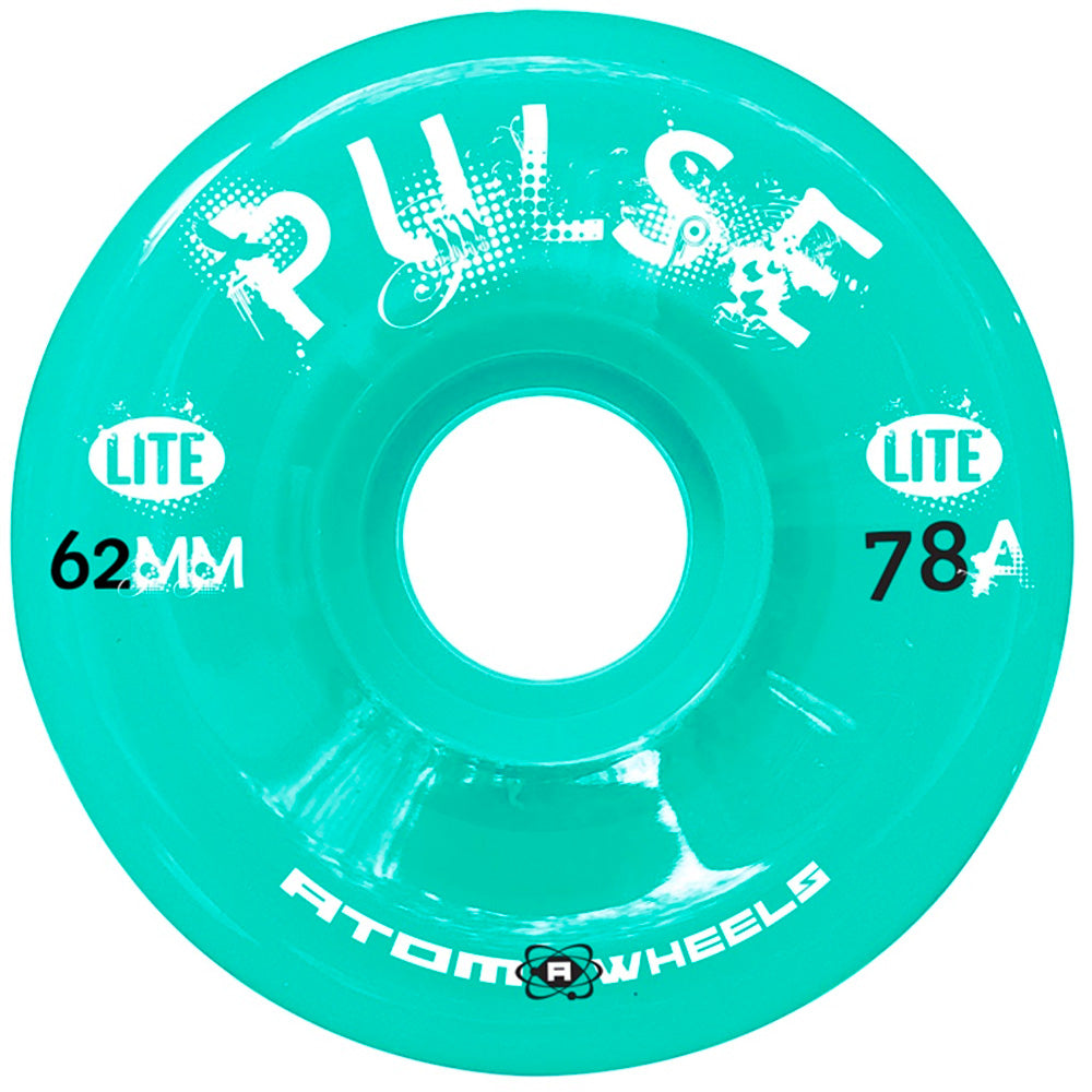 Atom Pulse Lite 62mm Quad Wheels 4-Pack - High Performance Skateboard Wheels for Smooth Riding on Streets & Parks