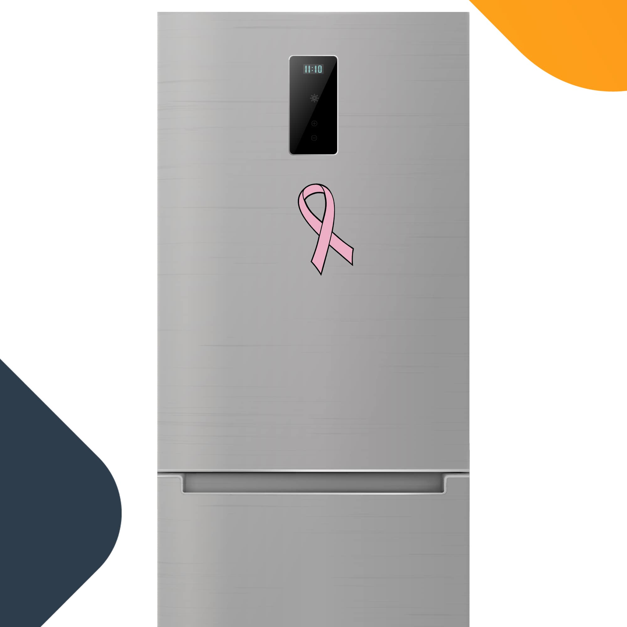Pink Ribbon Car Magnet - 3.5x7 Inch Heavy Duty Automotive Decal for Breast Cancer Awareness | Supports Cancer Research | Waterproof Magnetic Sticker for Cars, Trucks, SUVs & Metal Surfaces | Made in USA | Perfect Gift for Survivors, Fundraisers & Awareness Events