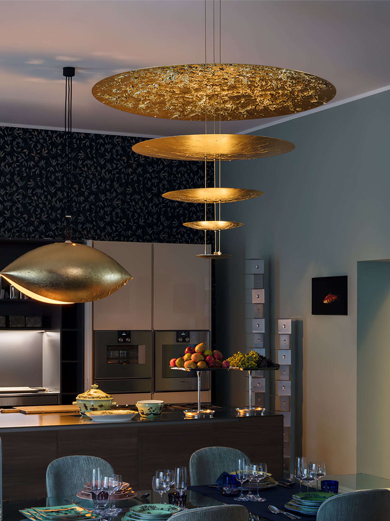 Modern Machine Chandelier - Industrial Style Ceiling Light Fixture for Dining Room, Living Room & Bedroom | Vintage Edison Bulb Pendant Lighting