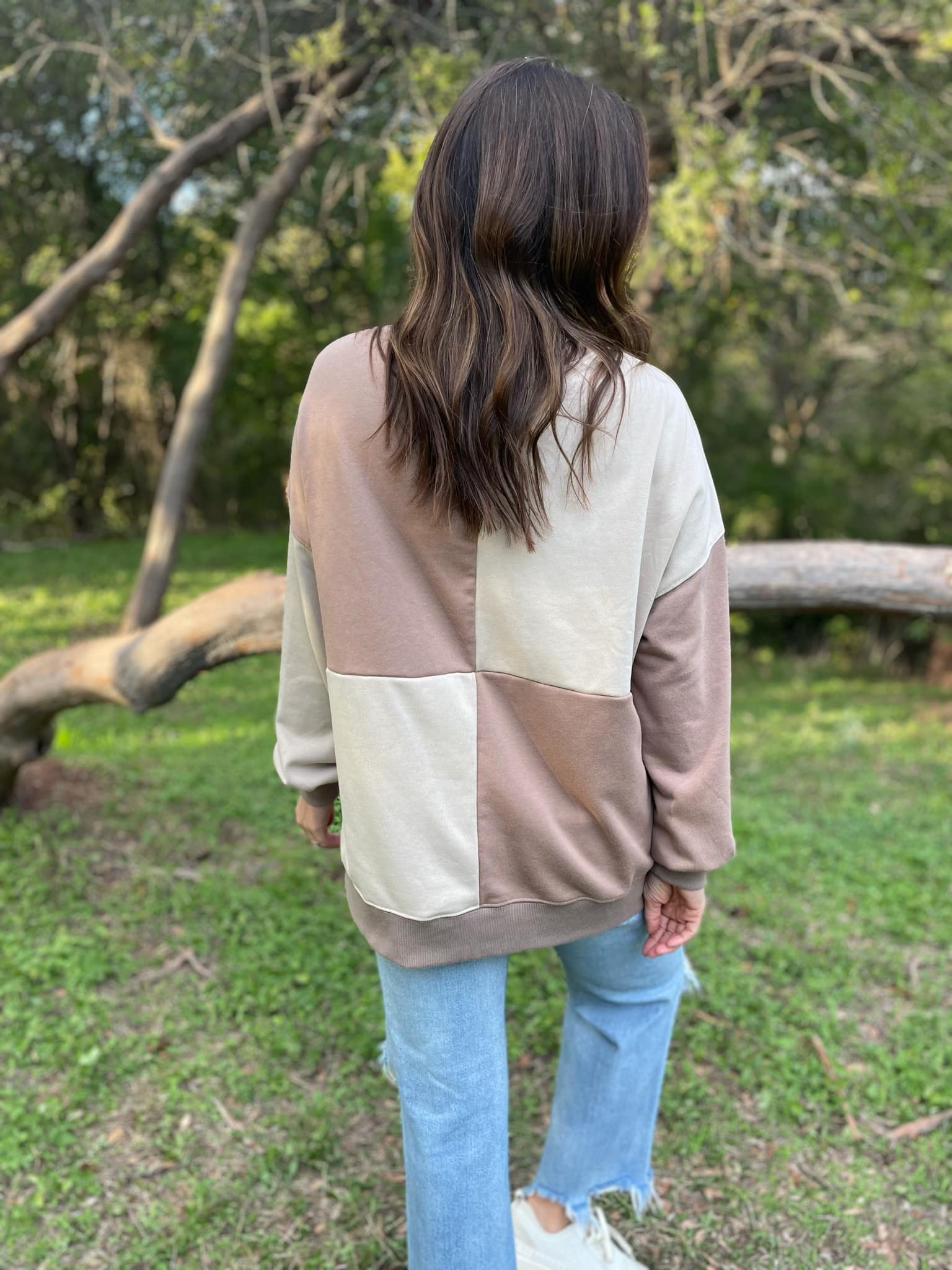 PREORDER: Back To Square One Color Block Sweatshirt - 2 Color Options | Unisex Pullover Hoodie for Casual Wear & Street Style Outfits