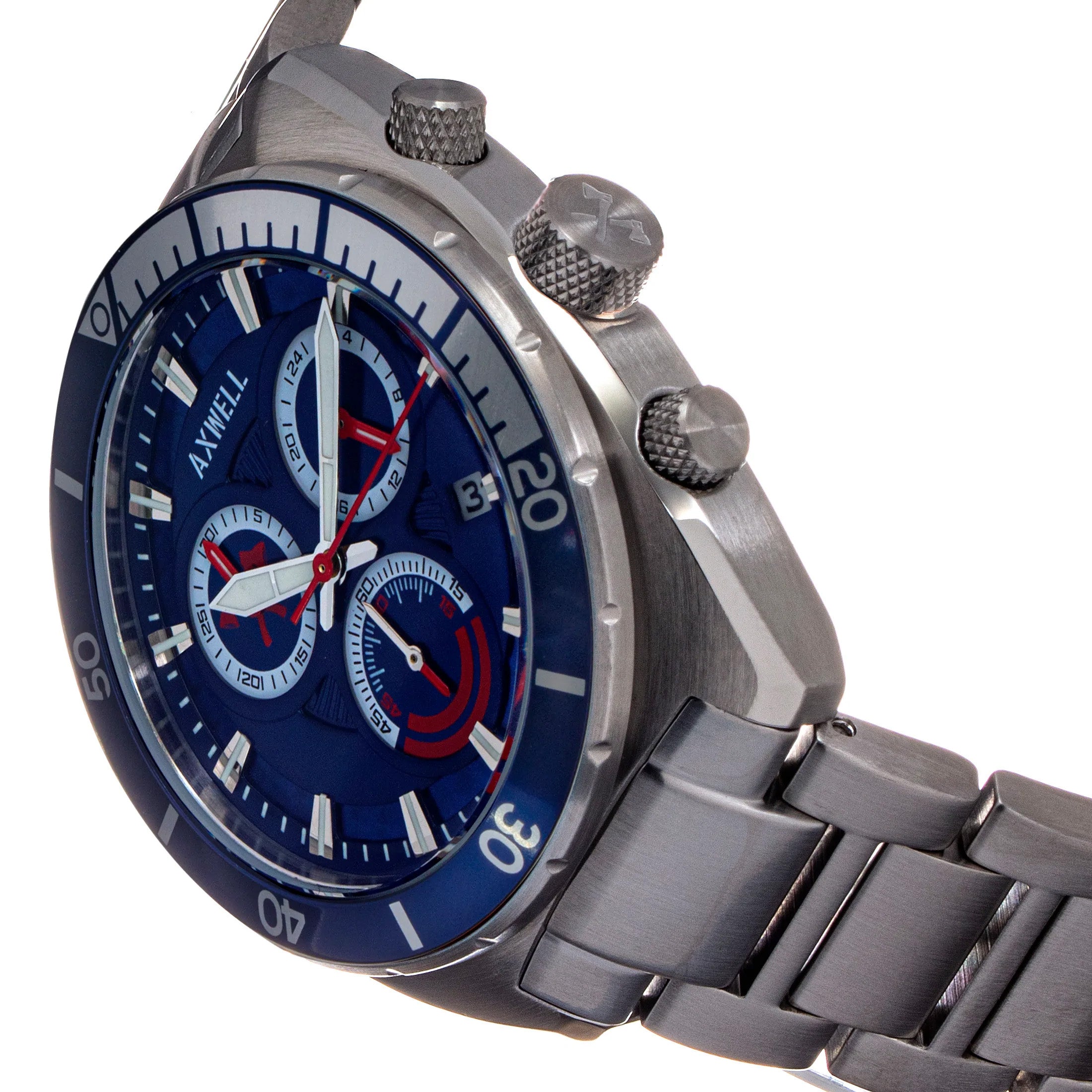Axwell Minister Chronograph Bracelet Watch with Date Display - Stylish Men's Analog Wristwatch for Business, Casual & Formal Occasions