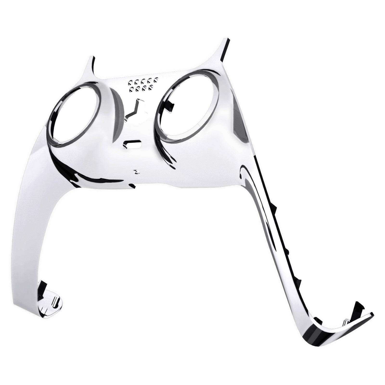 eXtremeRate Chrome Silver PS5 Controller Cover - DIY Replacement Shell with Custom Plates & Accent Rings (GPFD4002) | Perfect for Gaming, Customization & Controller Protection
